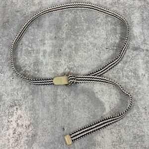 Adjustable Double Loop Belt Blue & White